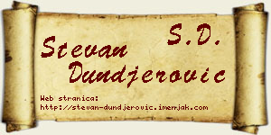Stevan Dunđerović vizit kartica